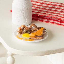 Dollhouse Miniature Breakfast Plate