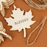 Unfinished Blessed Maple Leaf Wood Cutouts