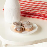 Dollhouse Miniature Cinnamon Rolls on a Plate