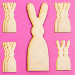 Unfinished Wooden Bunny Cutouts