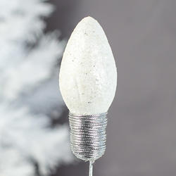 Glittered White Light Bulb Stem