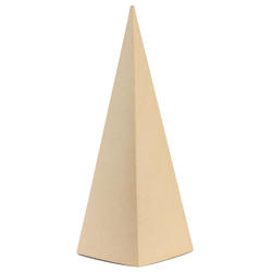 Pyramid Square Shaped Paper Mache Cone