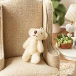Dollhouse Miniature Big White Furry Teddy Bear