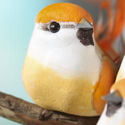 Orange Feather Mushroom Bird
