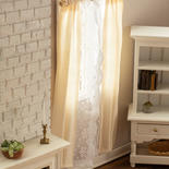 Dollhouse Miniature Champagne and White Lace Curtains