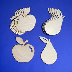 Unfinished Wood Assorted Fruit Cutouts