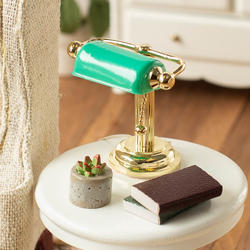 Dollhouse Miniature Banker's Desk Lamp