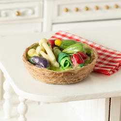 Dollhouse Miniature Vegetables Basket
