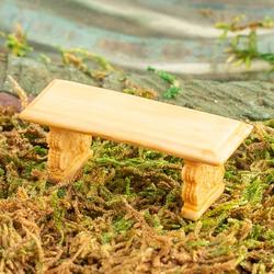 Dollhouse Miniature Tan Bench
