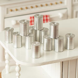 Dollhouse Miniature Unlabeled #21 Tin Cans