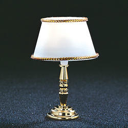 Dollhouse Miniature Gold Base Table 12V Lamp