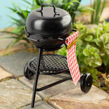 Dollhouse Miniature Small Round Charcoal Grill