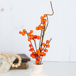Orange Artificial Twig and Berry Pick