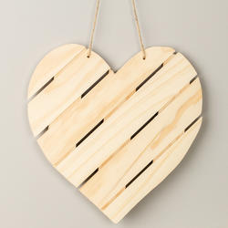 Unfinished Wood Heart Pallet Sign with Hanger