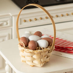 Dollhouse Miniature Egg Basket