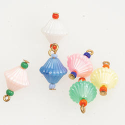 Dollhouse Miniature Lantern Ornaments, 6 Assorted Pastel Colors