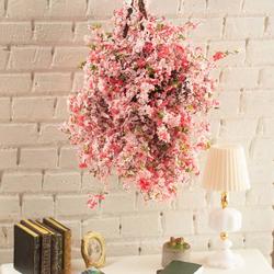 Miniature Hanging Basket of Tiny Pink Flowers
