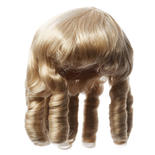 Antina's Light Blonde Ringlet-Straight Bang Wig