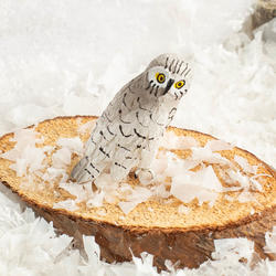 Dollhouse Miniature Snowy Owl