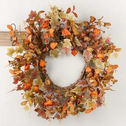 Artificial Fall Leaf and Acorn Wreath