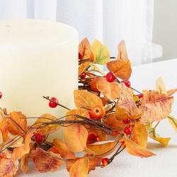 Artificial Fall Berry Candle Ring