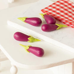 Dollhouse Miniature Eggplants