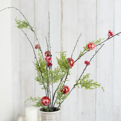 Artificial Cedar Twig Spray with Ornaments