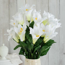 Artificial Easter Lily Bush