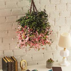 Miniature Hanging Basket of Tiny Flowers