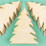 Unfinished Wood Pine Tree Cutout Shapes