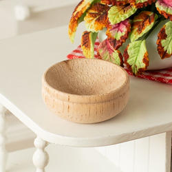 Dollhouse Miniature Wood Dough Bowl