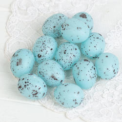Speckled Blue Artificial Bird Eggs
