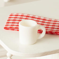 Dollhouse Miniature White Coffee Mug