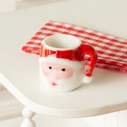 Dollhouse Miniature Santa Mug