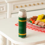 Miniature Green Thermos Bottle