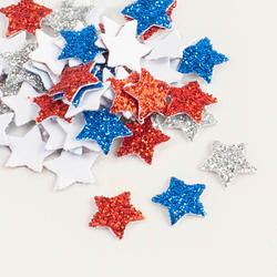 Miniature Patriotic Glitter Stars