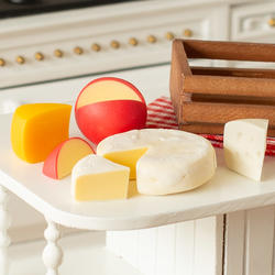 Dollhouse Miniature Cheese Set