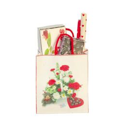 Dollhouse Miniature Valentine Shopping Bag