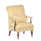 Miniature 1850 Oxford Easy Chair Dollhouse Furniture