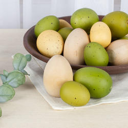 Artificial Speckled and Wooden Eggs Assortment