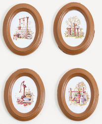 Dollhouse Miniature Country Prints