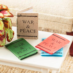 Dollhouse Miniature War & Peace Books