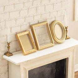 Dollhouse Miniature Assorted Gold Frames