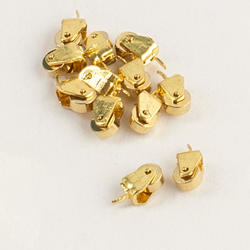 Dollhouse Miniature Gold Colored Brass Caster Set