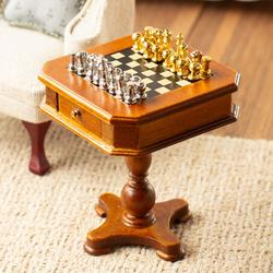 Dollhouse Miniature Victorian Chess Table