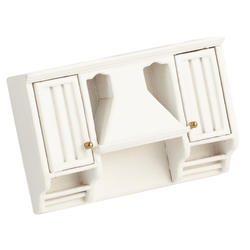 Dollhouse Miniature White Range Hood with Cabinets