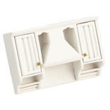 Dollhouse Miniature White Range Hood with Cabinets