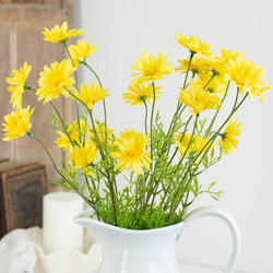 Yellow Artificial Wildflower Daisy Bush