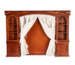 Dollhouse Furniture Walnut Wall Display Cabinet