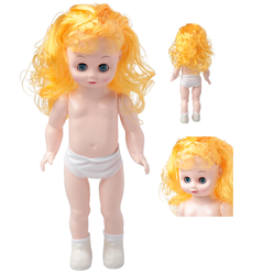 Plastic Full Body Bed Doll with Golden Blonde Hair